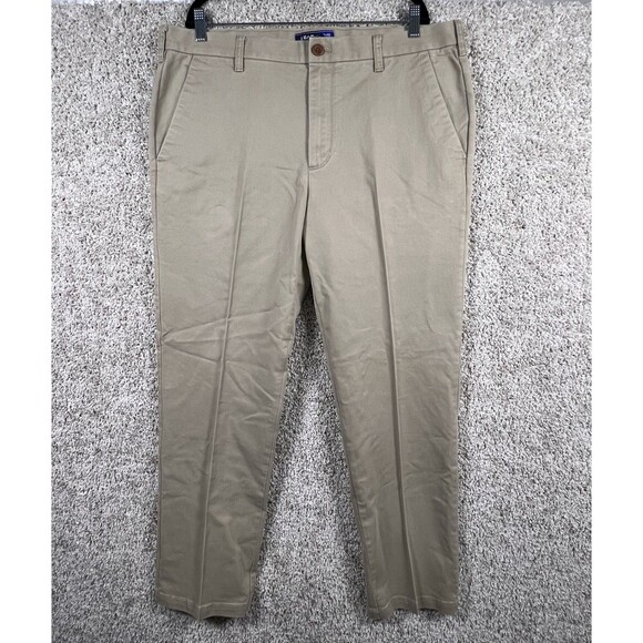 Izod Other - IZOD Men’s Khaki Pants 38x32 Straight Fit Stretch Beige Chino Casual Dress